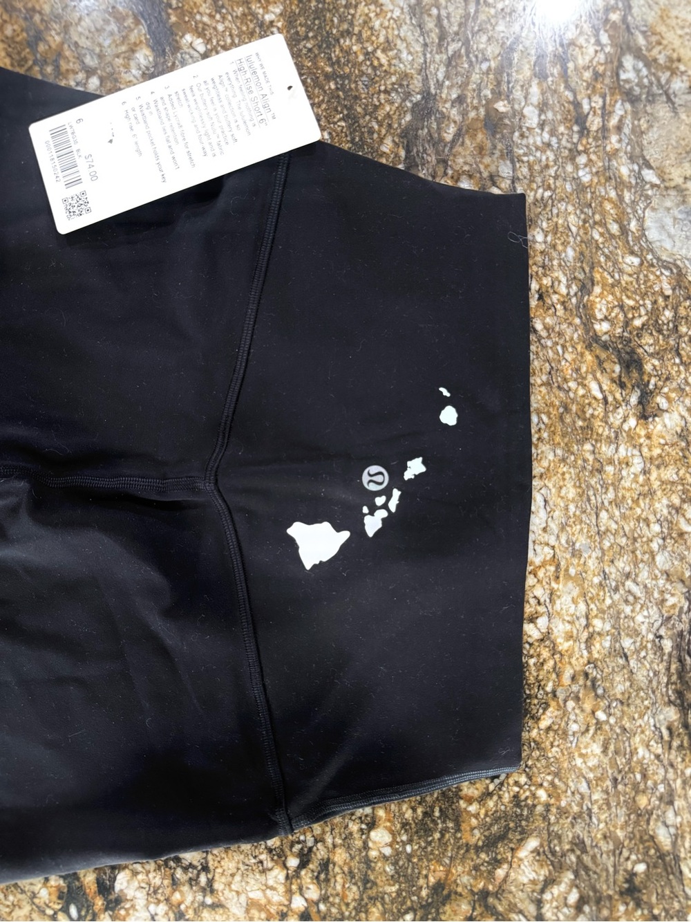 lululemon athletica Black High-Rise Athletic Bike Shorts Hawaii Islands - Picture 2 of 6